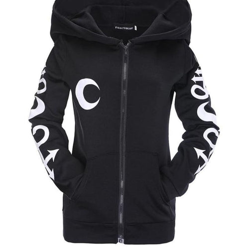 Witchcraft Symbolic Zip Hoodie freeshipping - Witch of Dusk