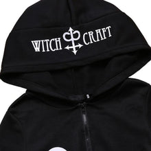 Cargar imagen en el visor de la galería, Witchcraft Symbolic Zip Hoodie freeshipping - Witch of Dusk
