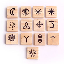 Load image into Gallery viewer, Wood Symbolic Witch Runes freeshipping - Witch of Dusk
