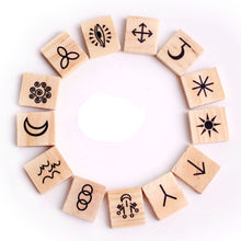 Load image into Gallery viewer, Wood Symbolic Witch Runes freeshipping - Witch of Dusk
