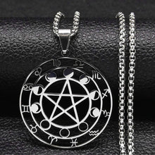 Load image into Gallery viewer, Zodiac Moon Phase Pentacle freeshipping - Witch of Dusk
