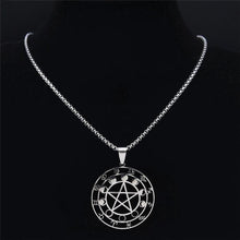 Cargar imagen en el visor de la galería, Zodiac Moon Phase Pentacle freeshipping - Witch of Dusk
